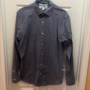 Old Navy Blue and White Casual Button Down Shirt